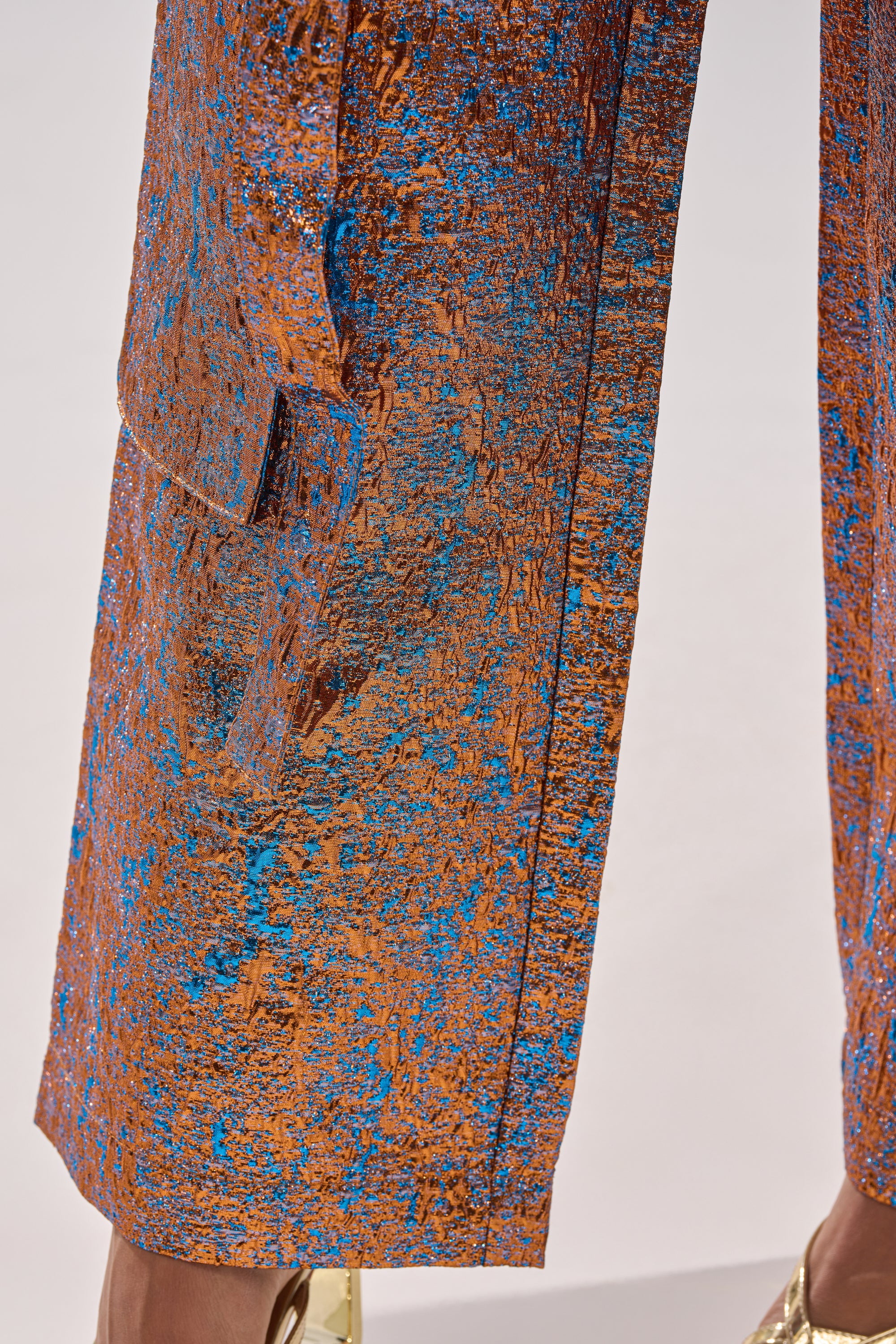 CHECK IT OUT BROCADE BRONZE TROUSER