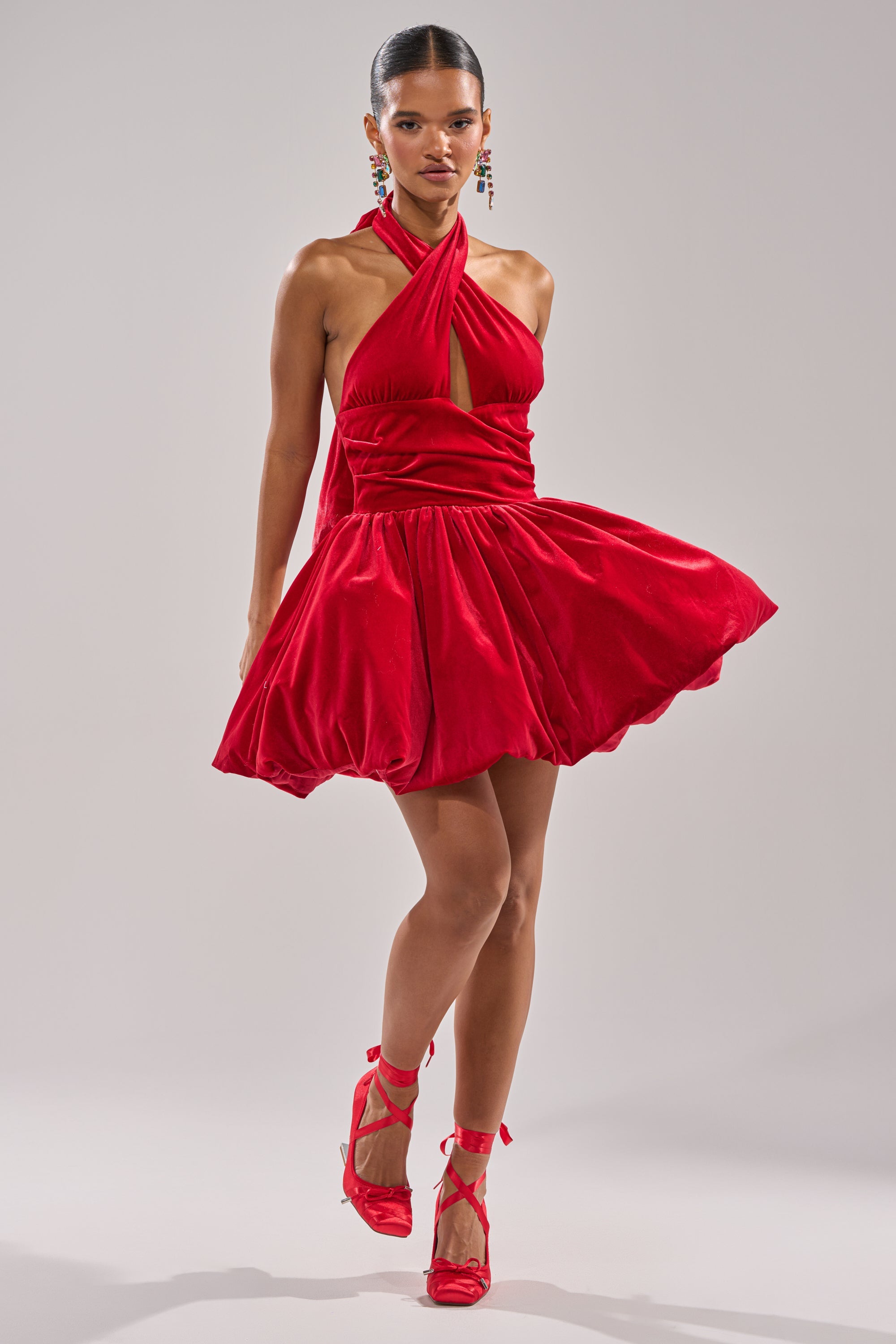 RUBY ROSE VELVET MINI DRESS