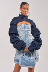 SPOIL ME BOLERO IN DARK DENIM