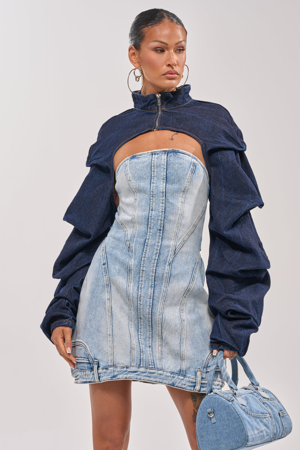 SPOIL ME BOLERO IN DARK DENIM
