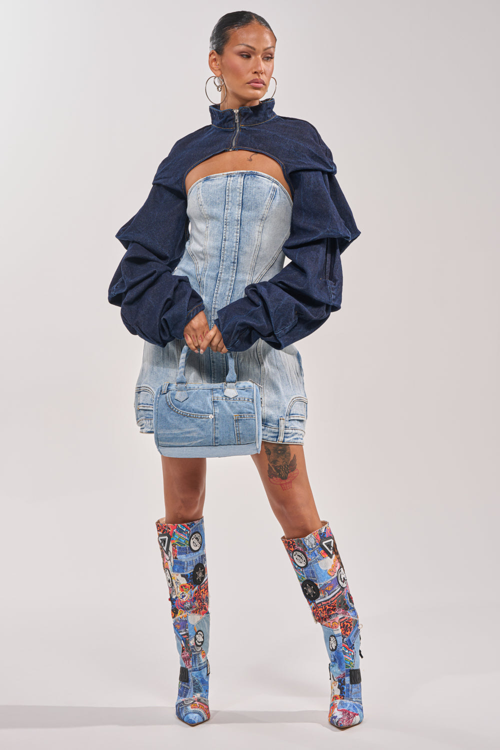 SPOIL ME BOLERO IN DARK DENIM