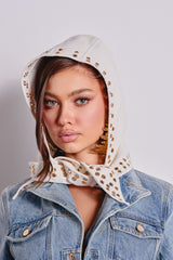 THAT GURL PU GROMMET HEADSCARF