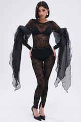 ONLY IF THERE'S BOTTLE SERVICE LACE JUMPSUIT