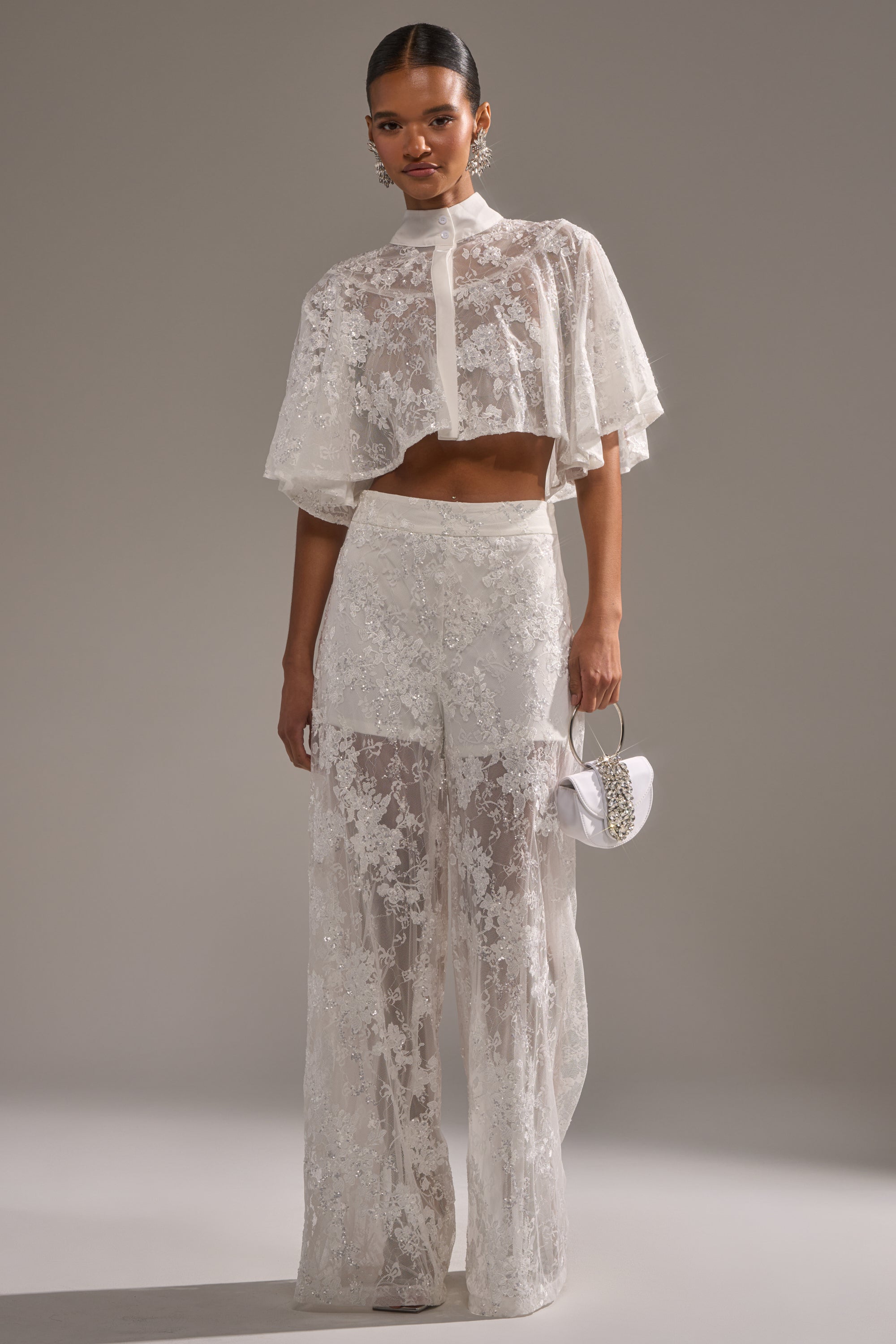 EVA LACE WIDE LEG PANT