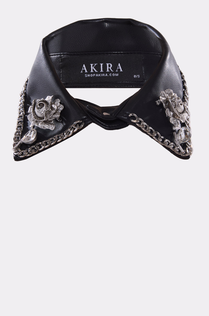 GRACEY PU COLLAR NECKLACE