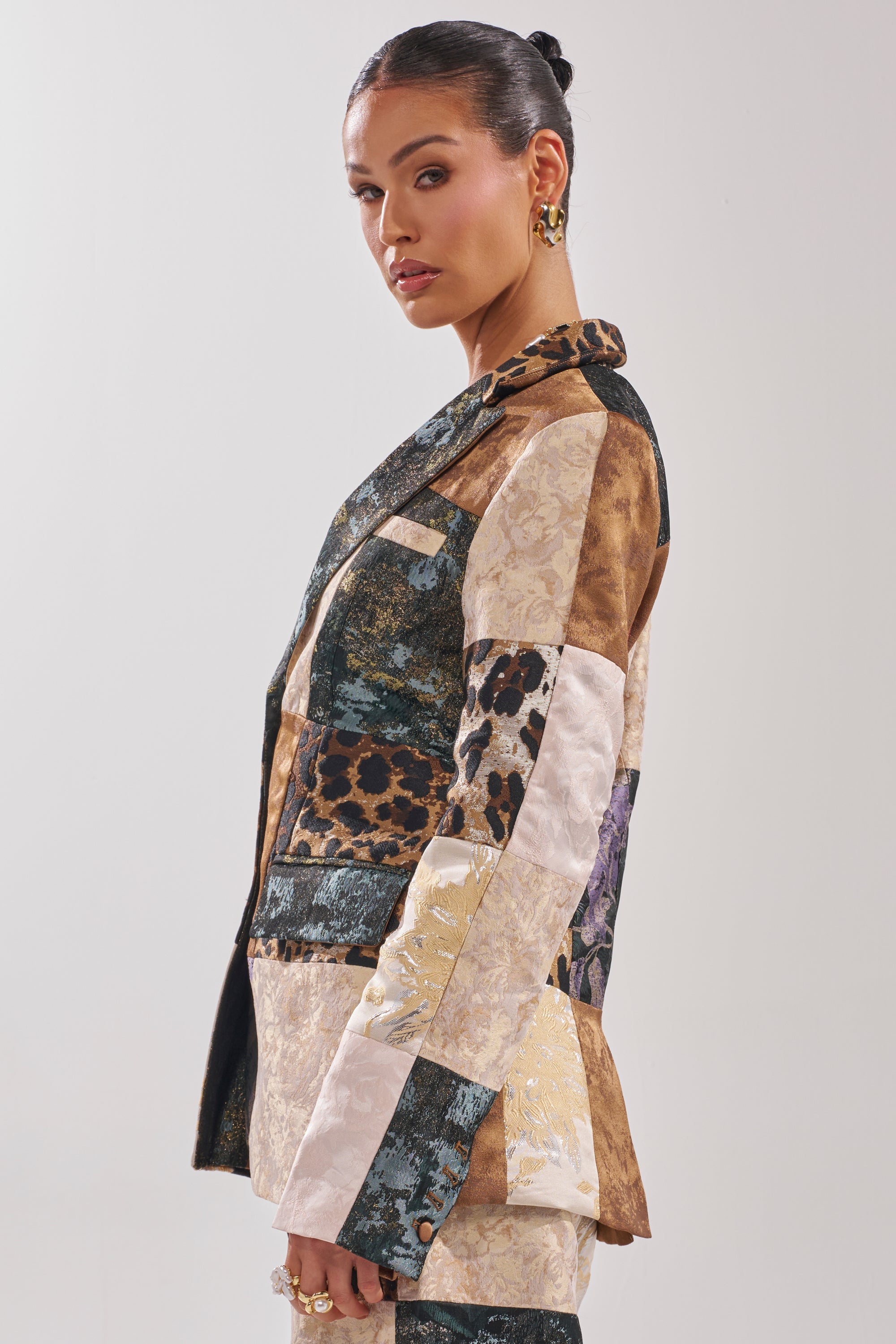 MADE YOU LOOK PATCHWORK BLAZER