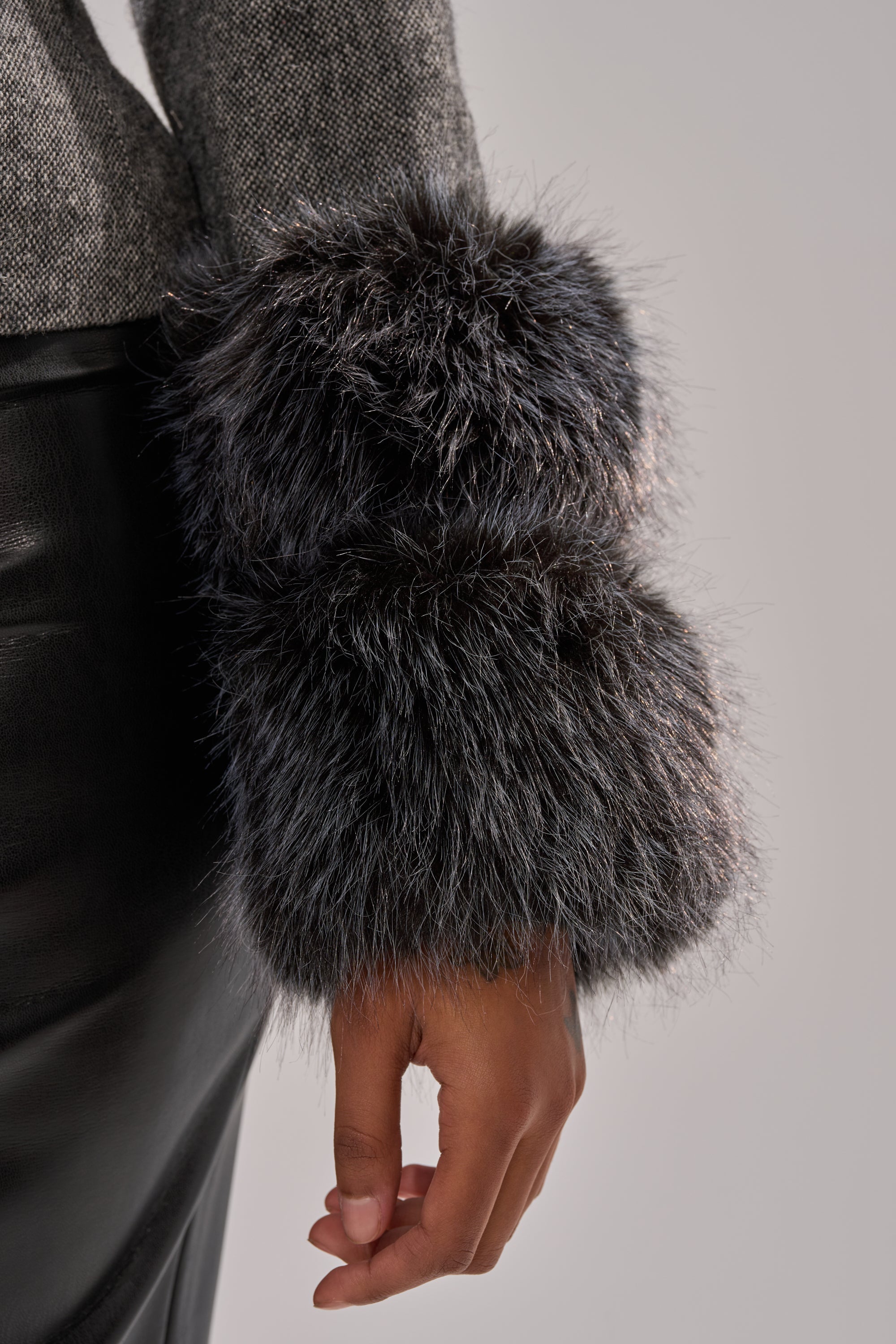 I SEE LONDON FUR TRIM BLAZER