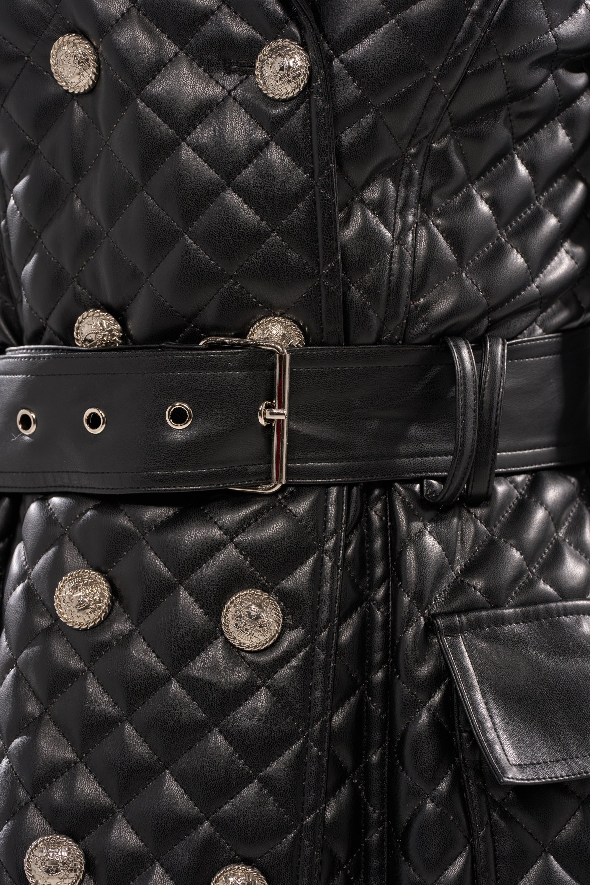 MADISON AVE QUILTED TRENCH