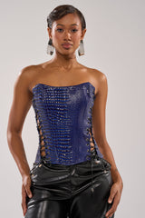 HIT THE SWITCH EMBOSSED CORSET