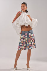 IRIS FLORAL BERMUDA SHORT