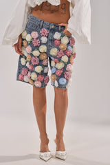 IRIS FLORAL BERMUDA SHORT
