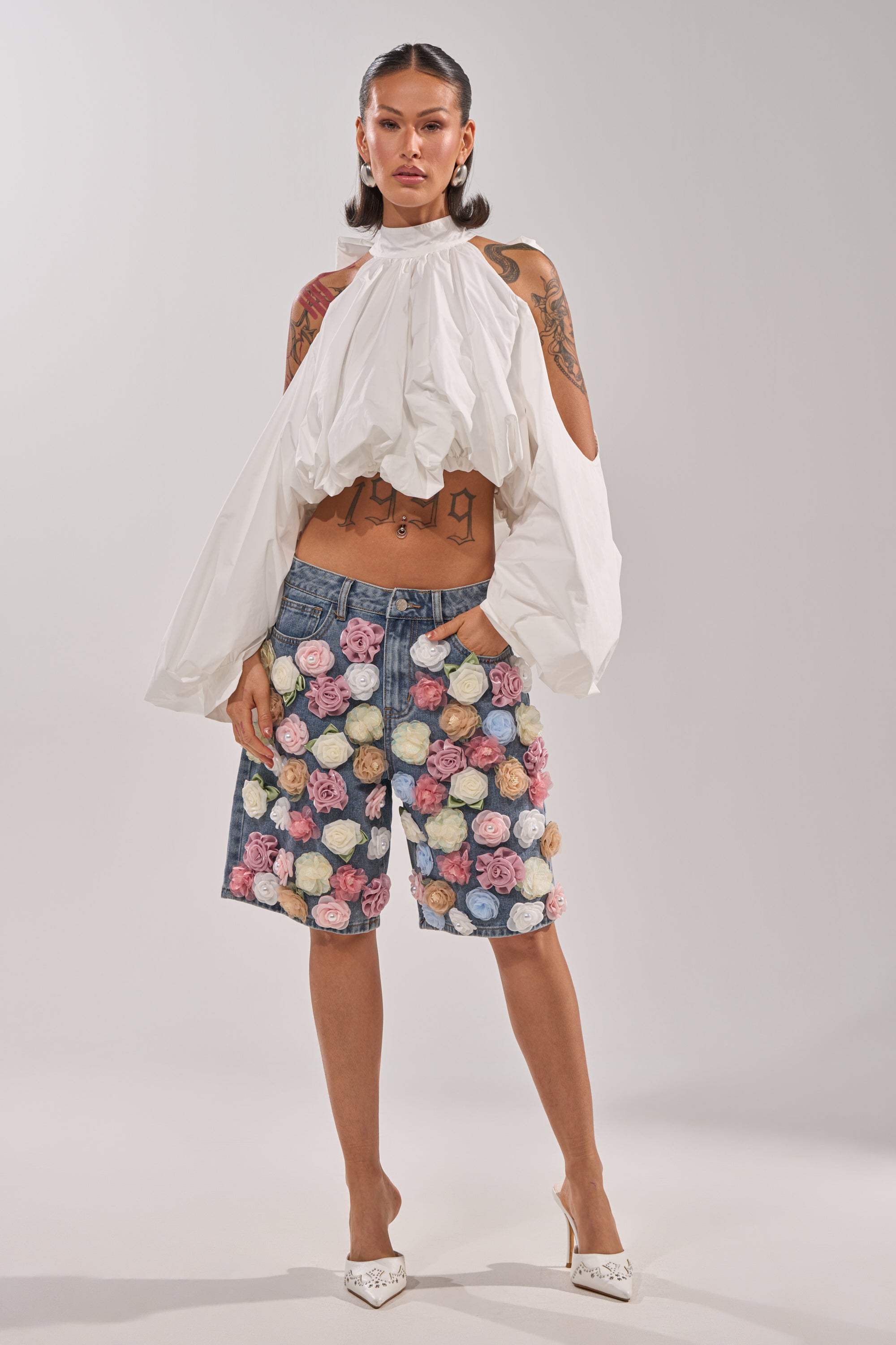 IRIS FLORAL BERMUDA SHORT