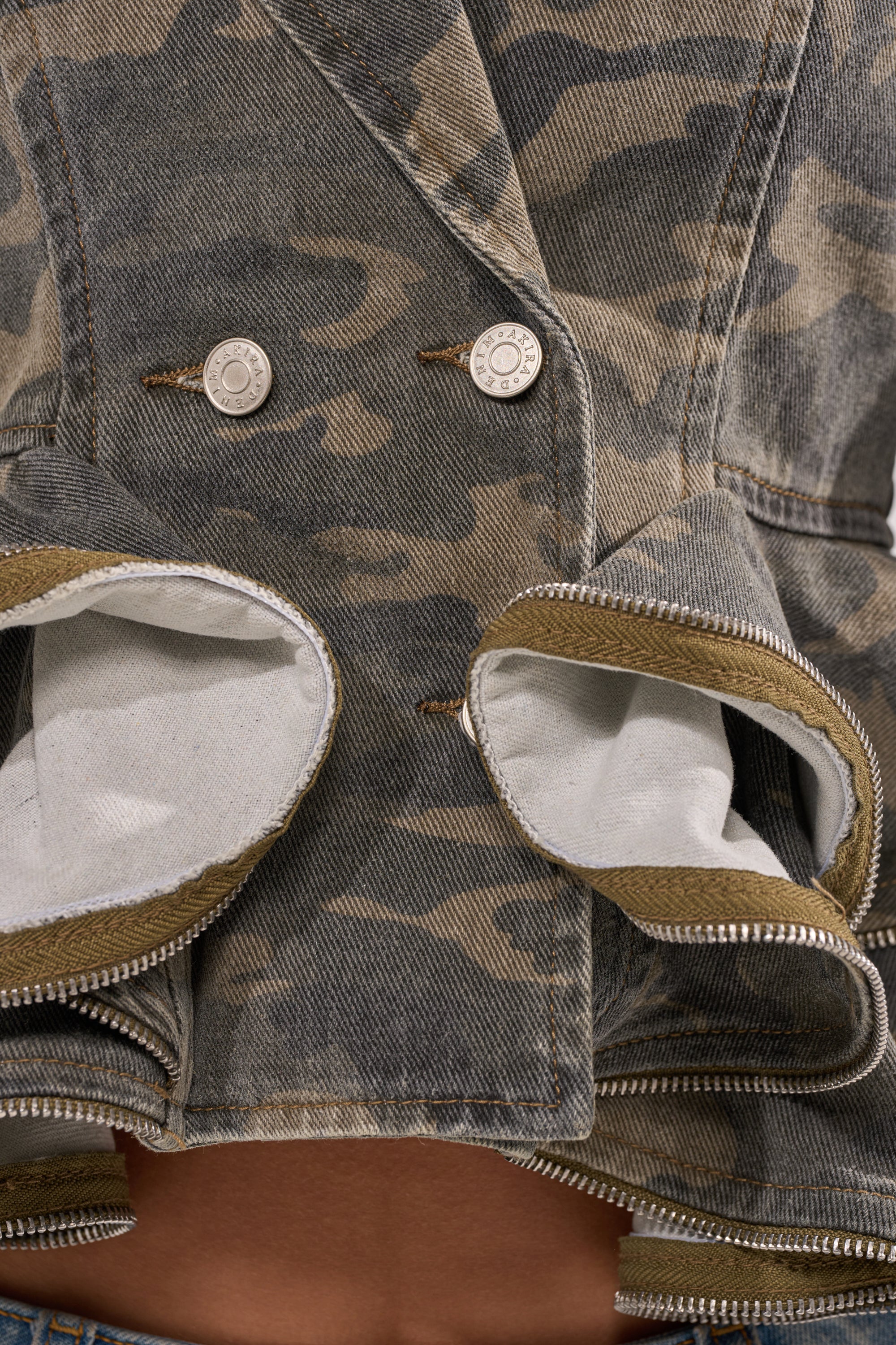 PEPLUM CAMO JACKET