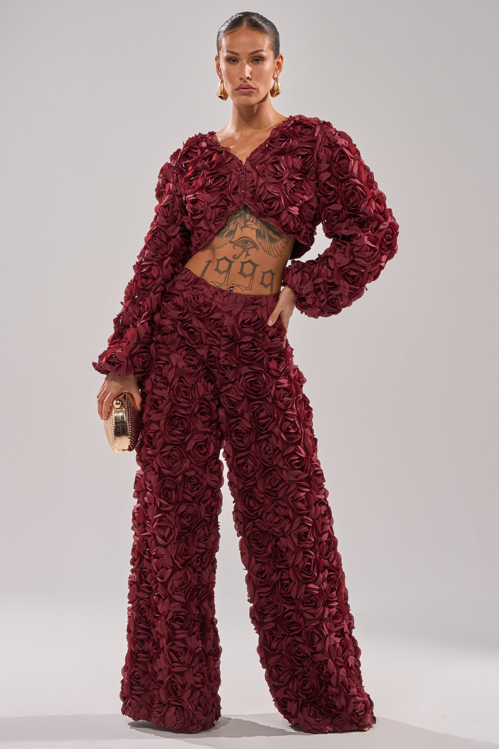 ROSE PETALS FLORAL SHRUG