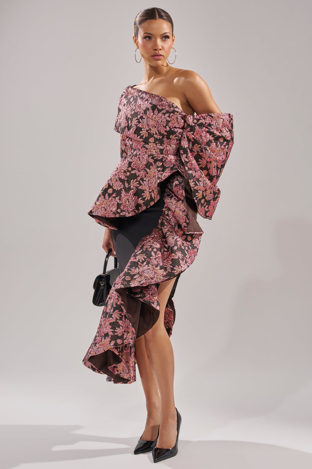 SO MUCH IN LOVE BROCADE MAXI SKIRT