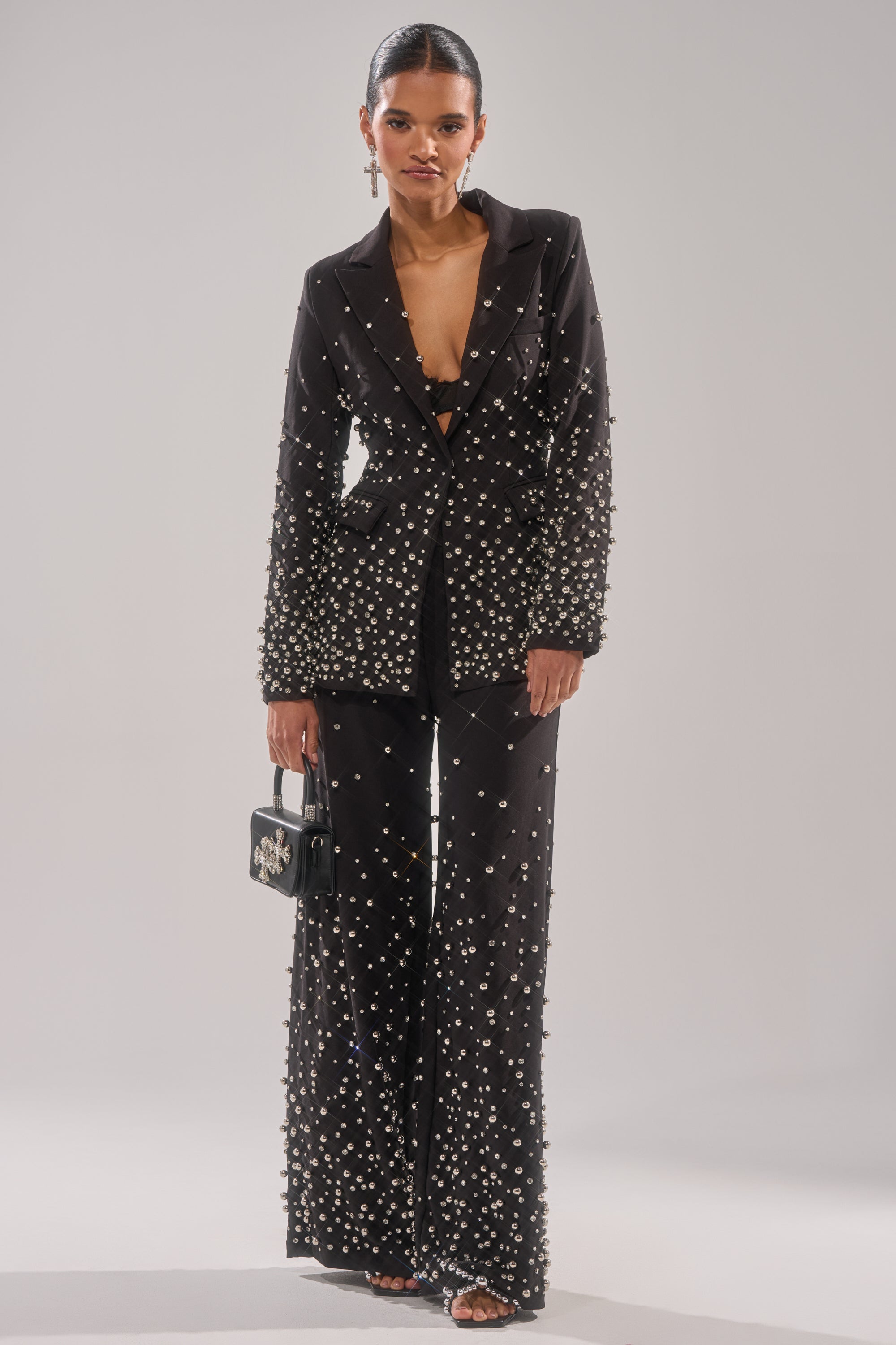 GET CLOSER EMBELLISHED BLAZER