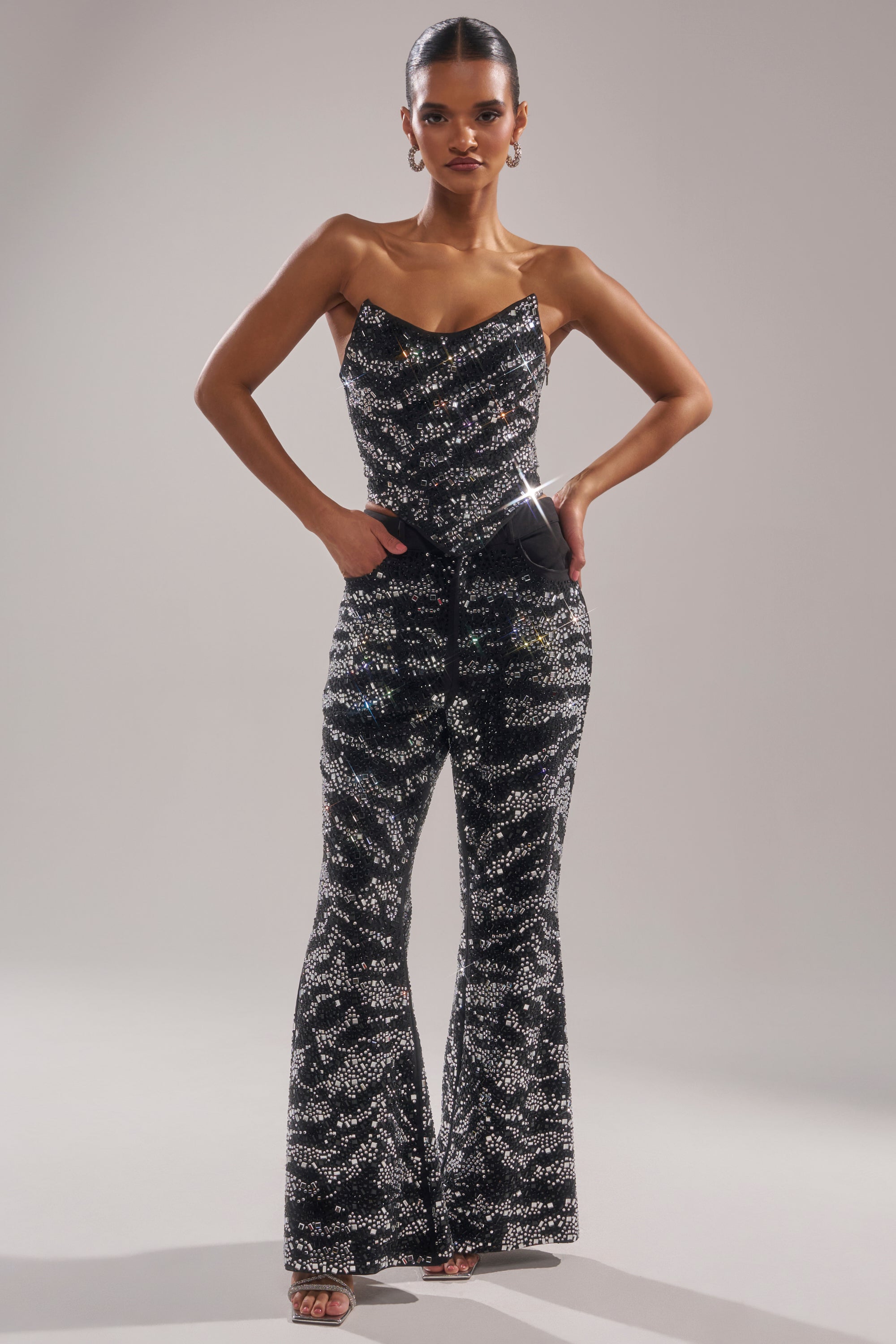 TIME TO CELEBRATE AND DANCE RHINESTONE CORSET