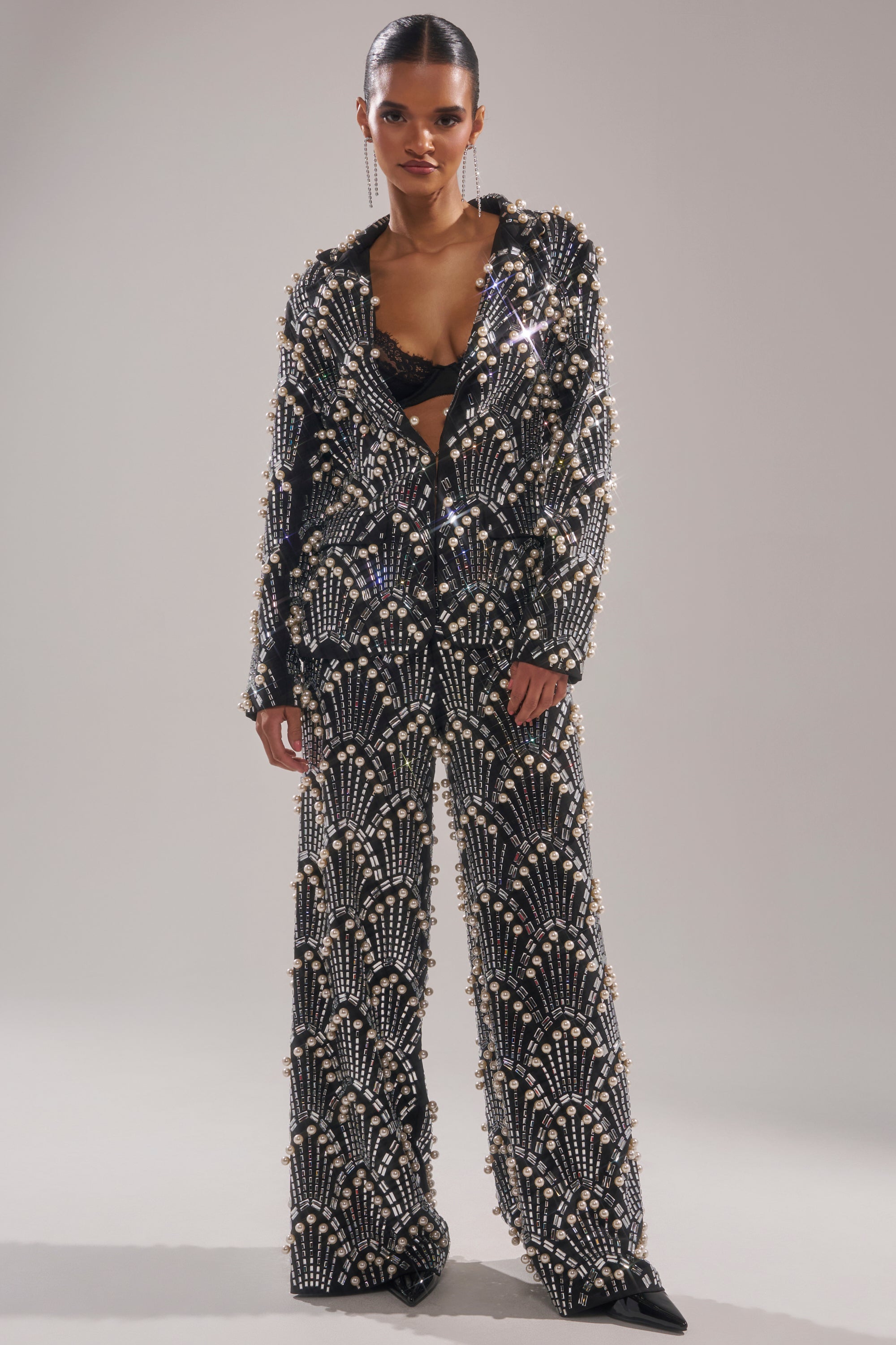 TIMES SQUARE EMBELLISHED BLAZER
