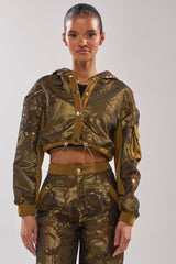 YOU KNOW IT BABY CROP BUTTON DOWN
