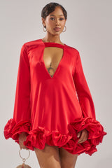 GIRLY GIRL SATIN MINI DRESS