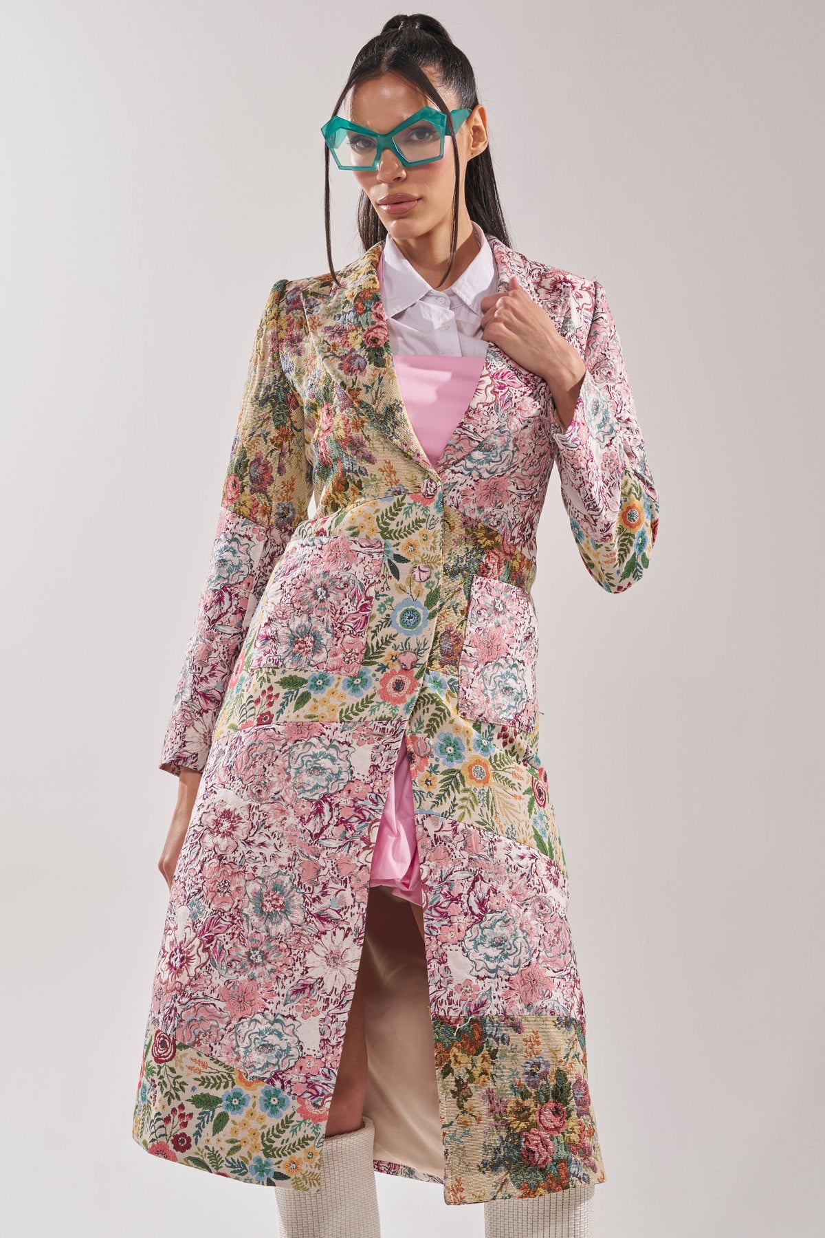 HAD ME AT HELLO PATCHWORK TRENCH