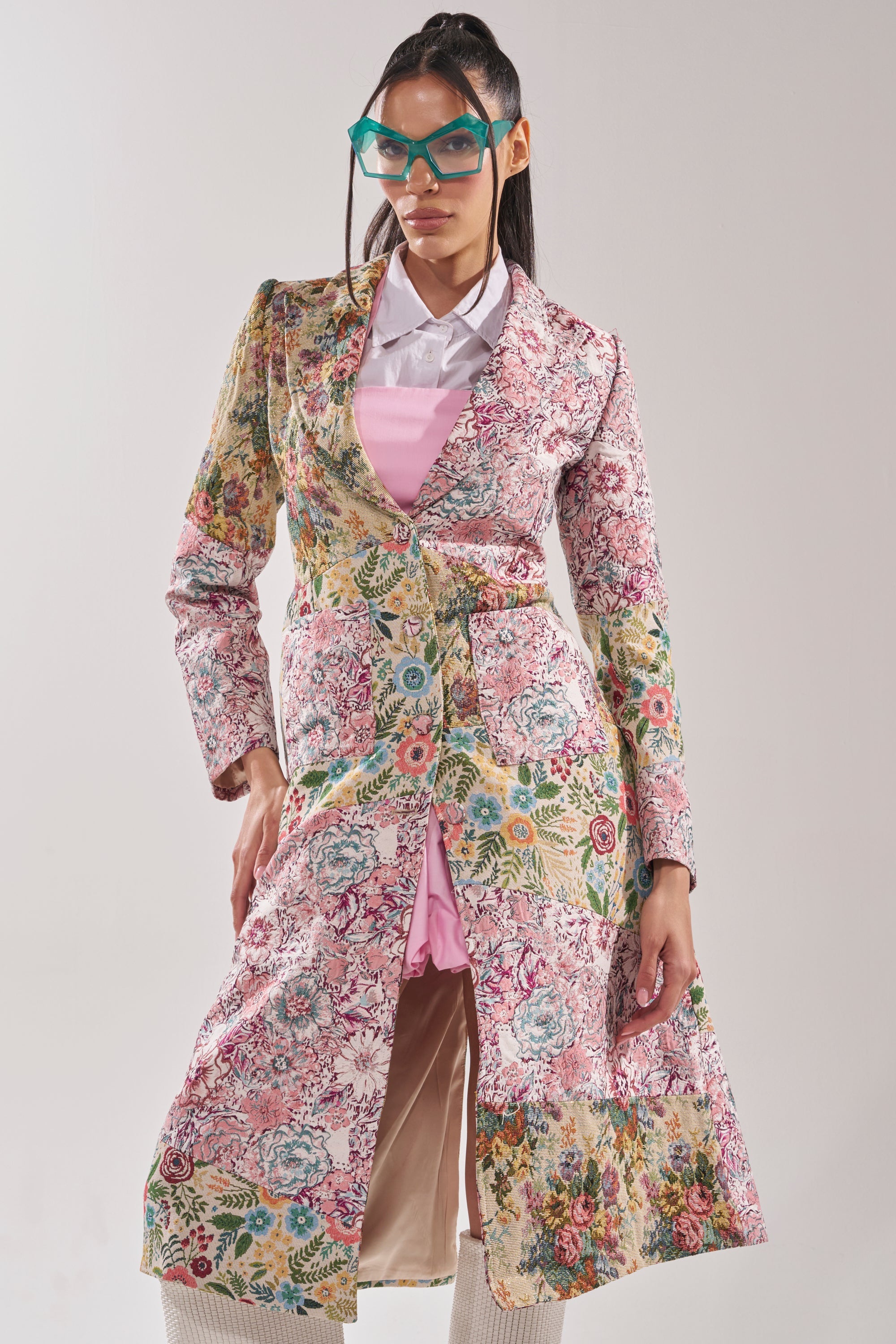 HAD ME AT HELLO PATCHWORK TRENCH
