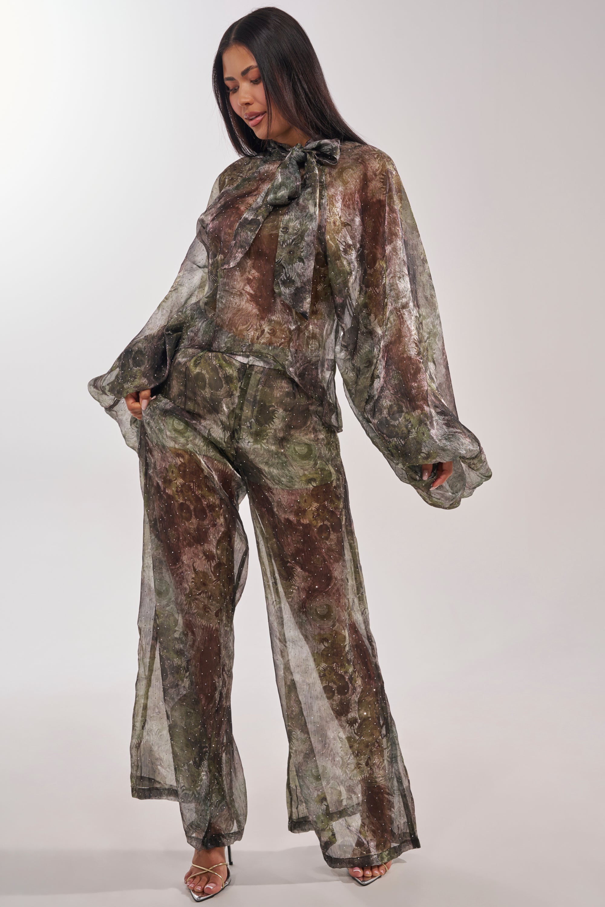 MYSTIQUE FLORAL CHIFFON PANT
