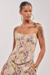 SWEETIE PIE BROCADE CORSET TOP