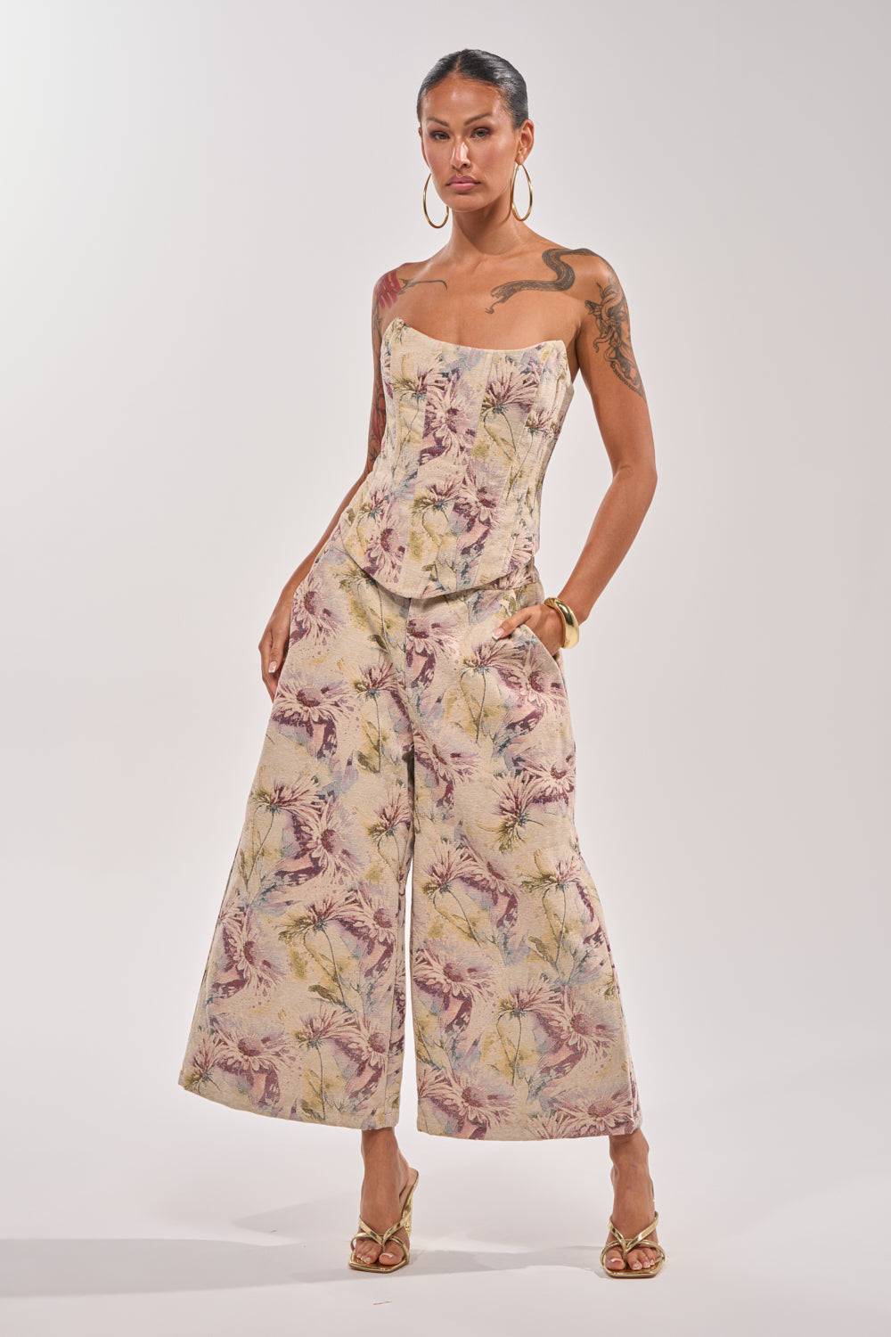SWEETIE PIE BROCADE CORSET TOP