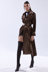 WORK OF ART METALLIC TRENCH