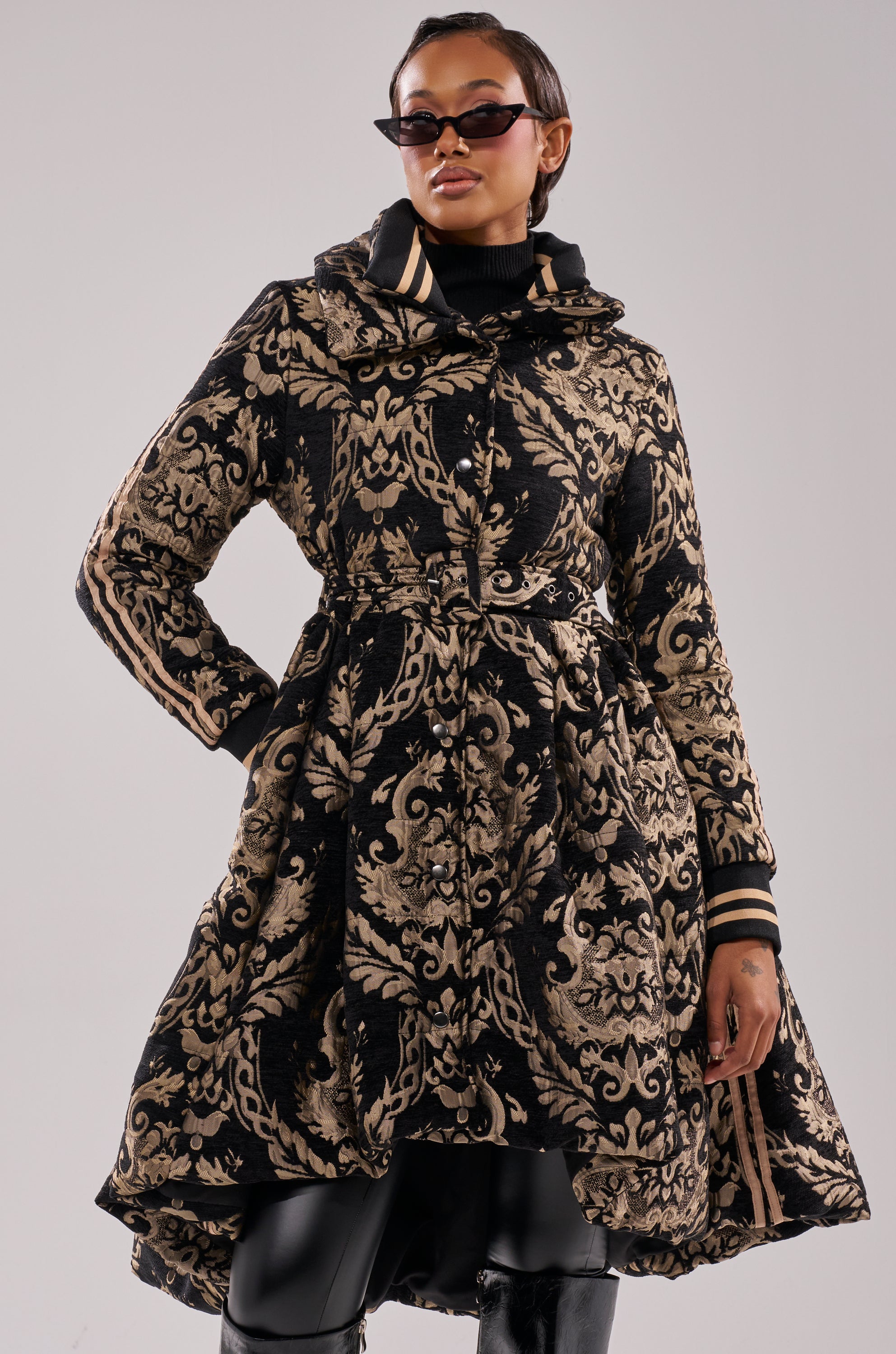 DECKER PUFFER TRENCH IN JACQUARD
