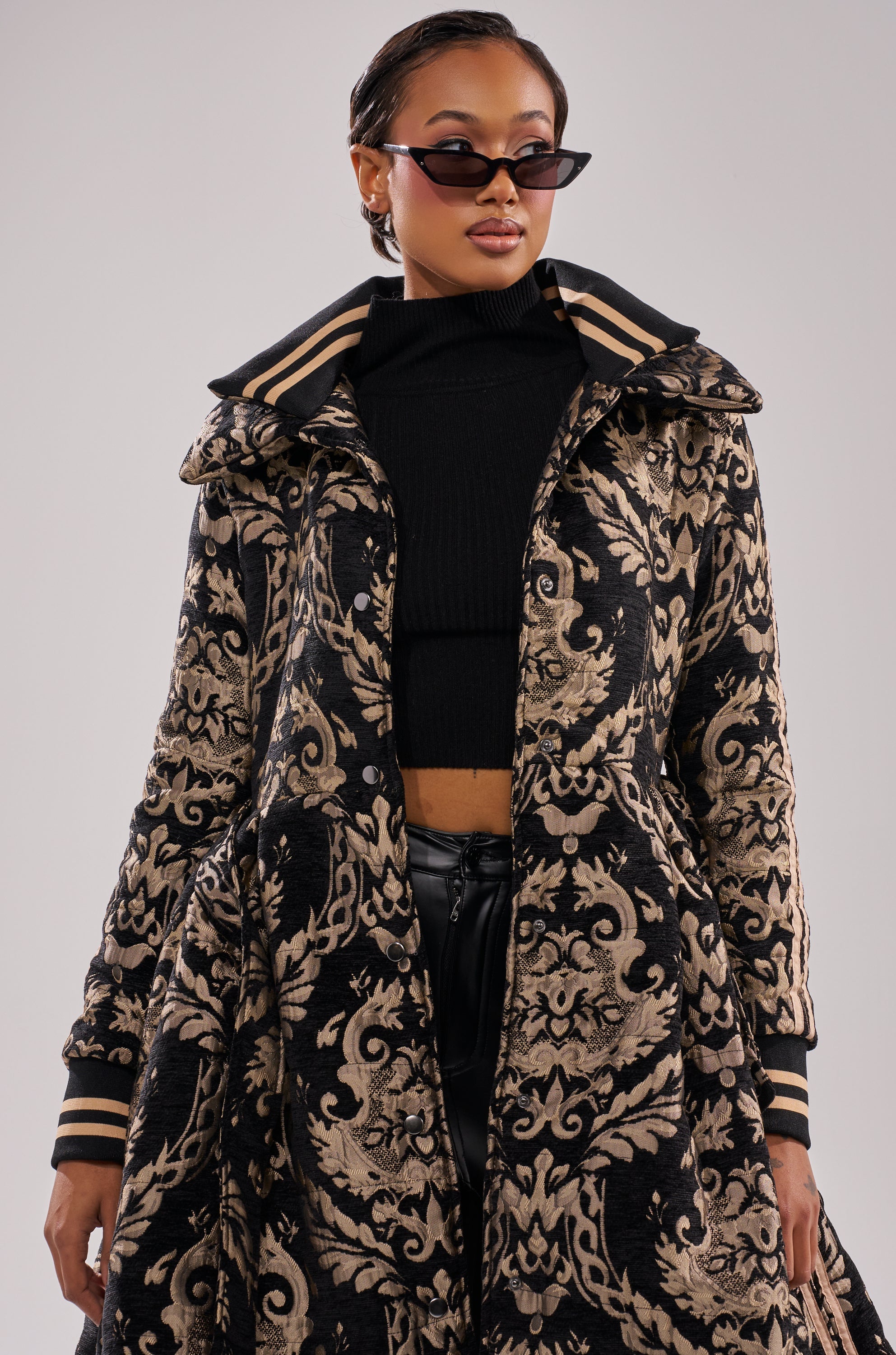 DECKER PUFFER TRENCH IN JACQUARD