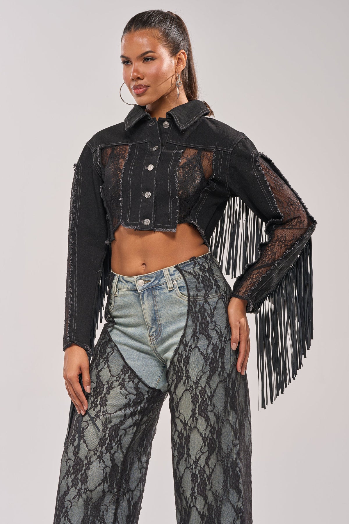 LACED AND LOADED DENIM JACKET