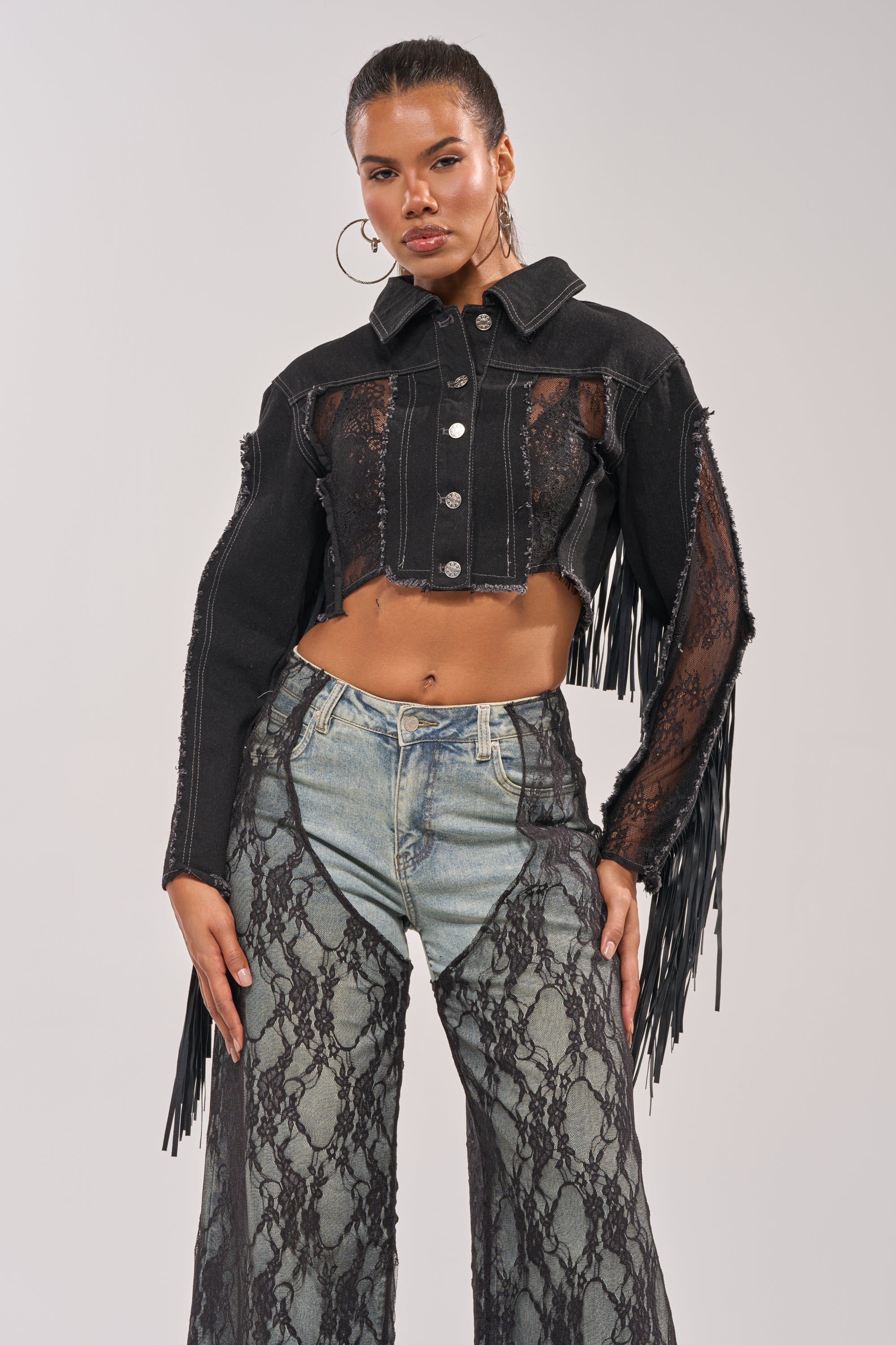 LACED AND LOADED DENIM JACKET