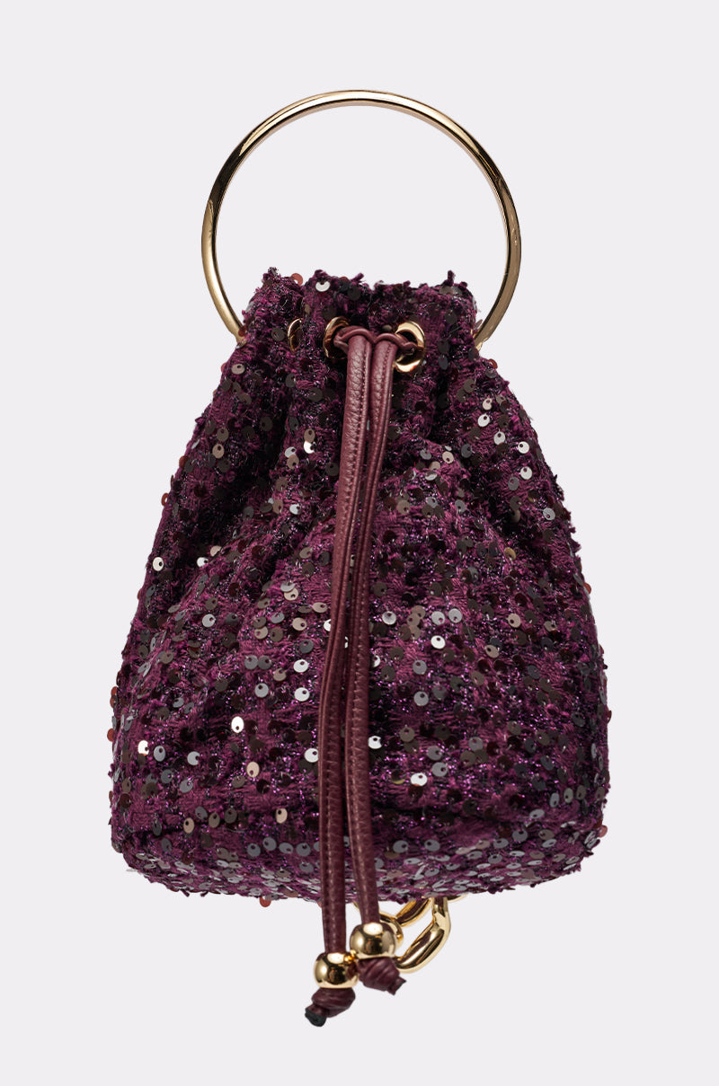 KARY TWEED BUCKET BAG