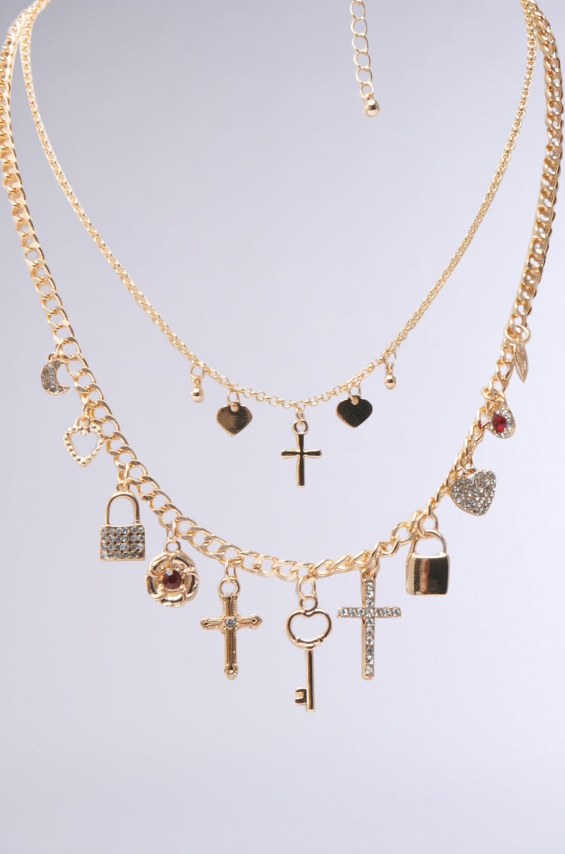 CHARMED LIFE GOLD NECKLACE