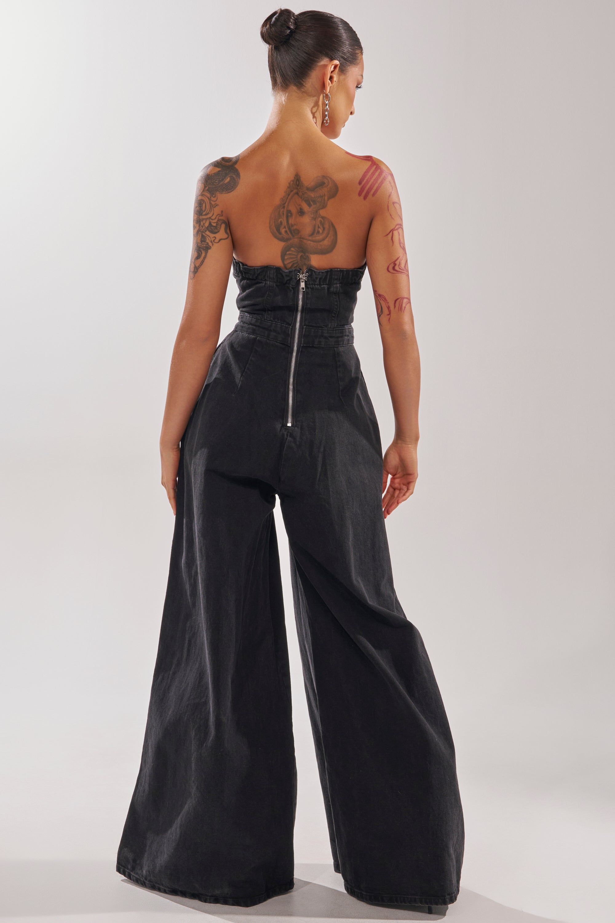 SO YESTERDAY WIDE LEG DENIM JUMPSUIT