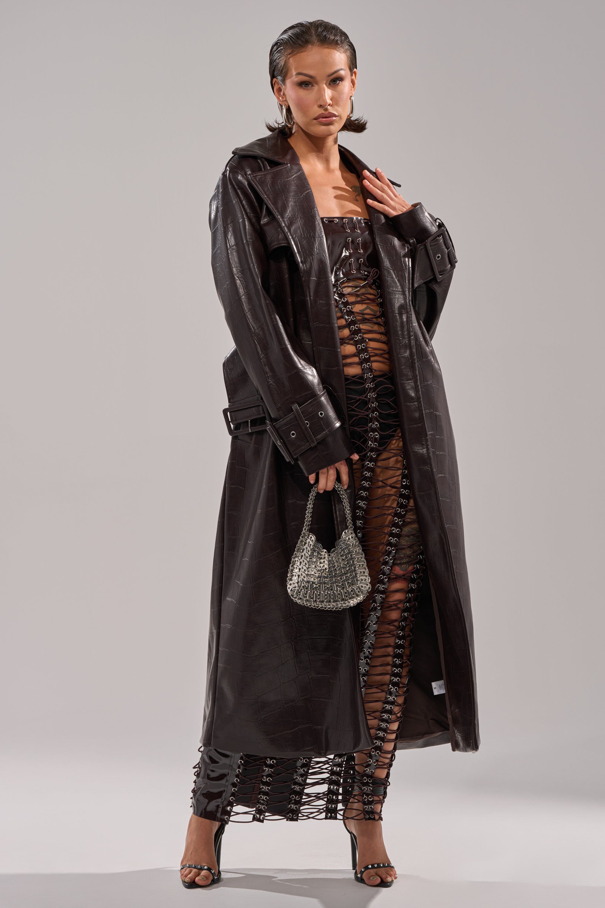 EMBOSSED CROC TRENCH