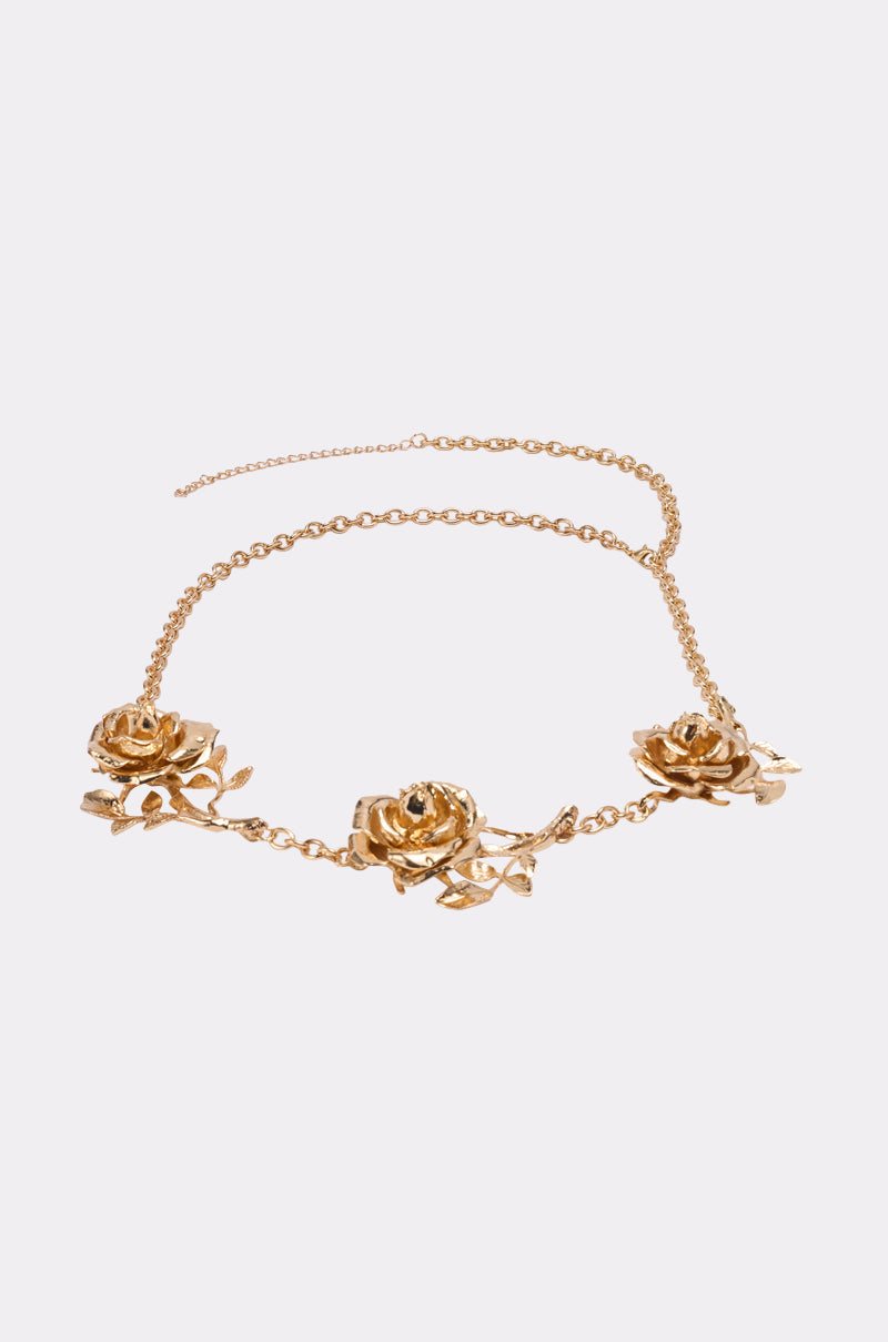 LIKE A ROSE CHAIN BELT
