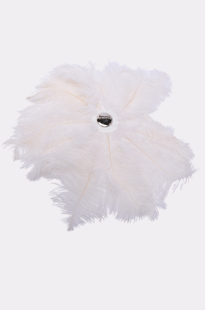 TREAT YOURSELF FEATHER BROOCH