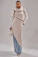 FOR THE DRAMA PUFFER VEST IN IVORY