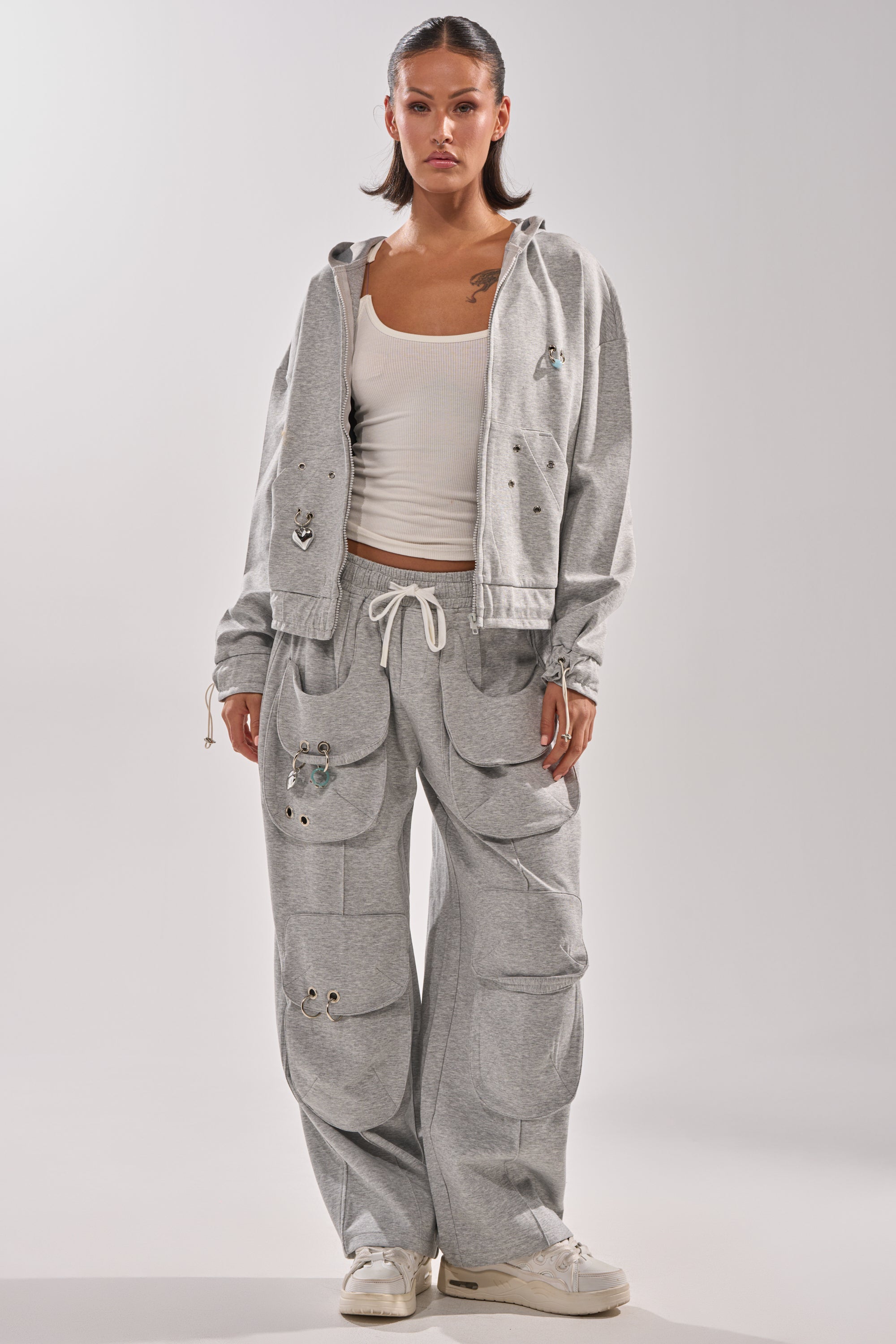 GET WITH IT ZIP UP SWEATSHIRT