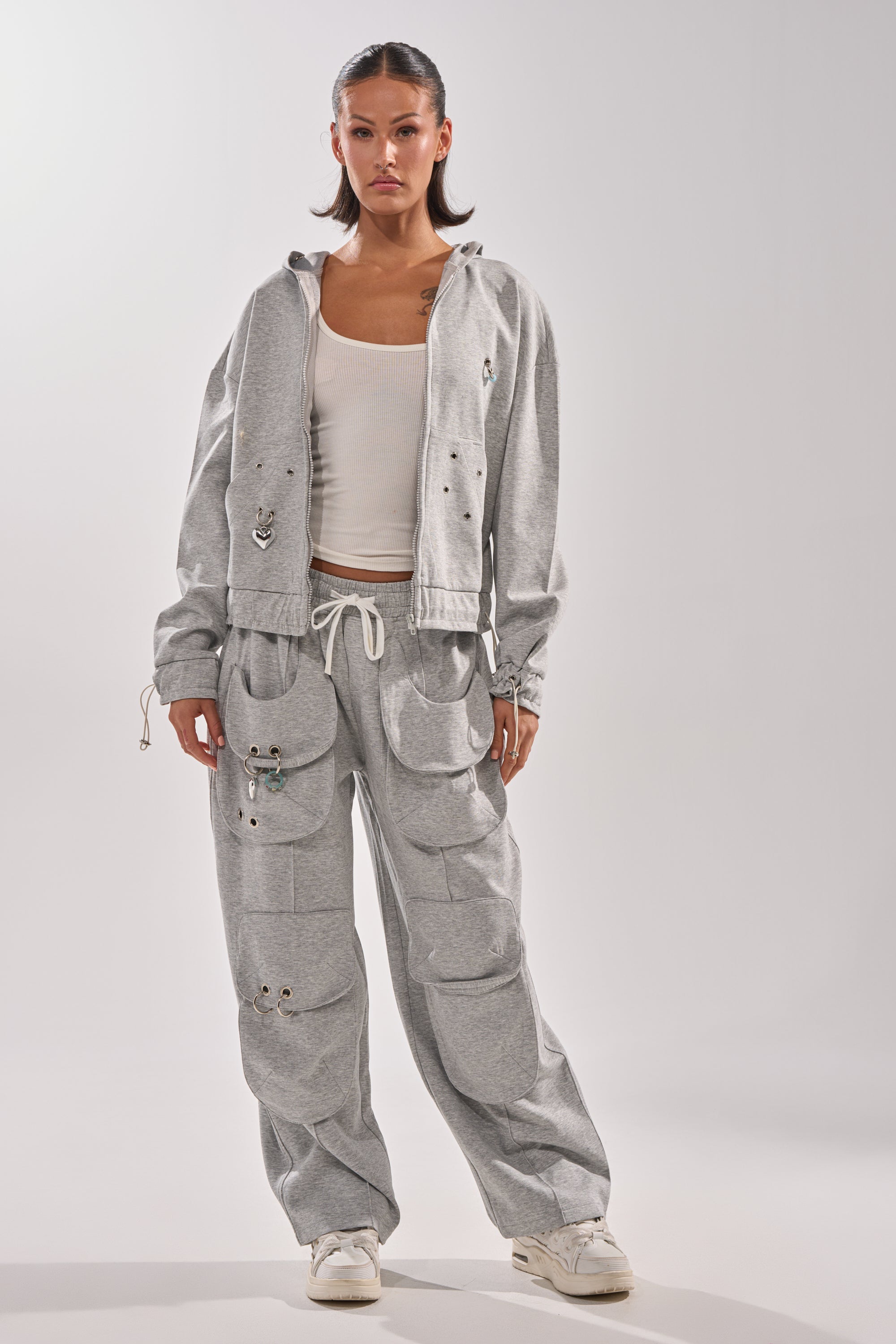 GET WITH IT ZIP UP SWEATSHIRT
