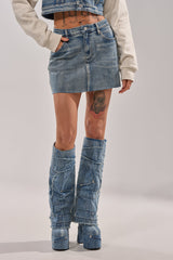 AFTER HOURS DENIM MINI SKIRT