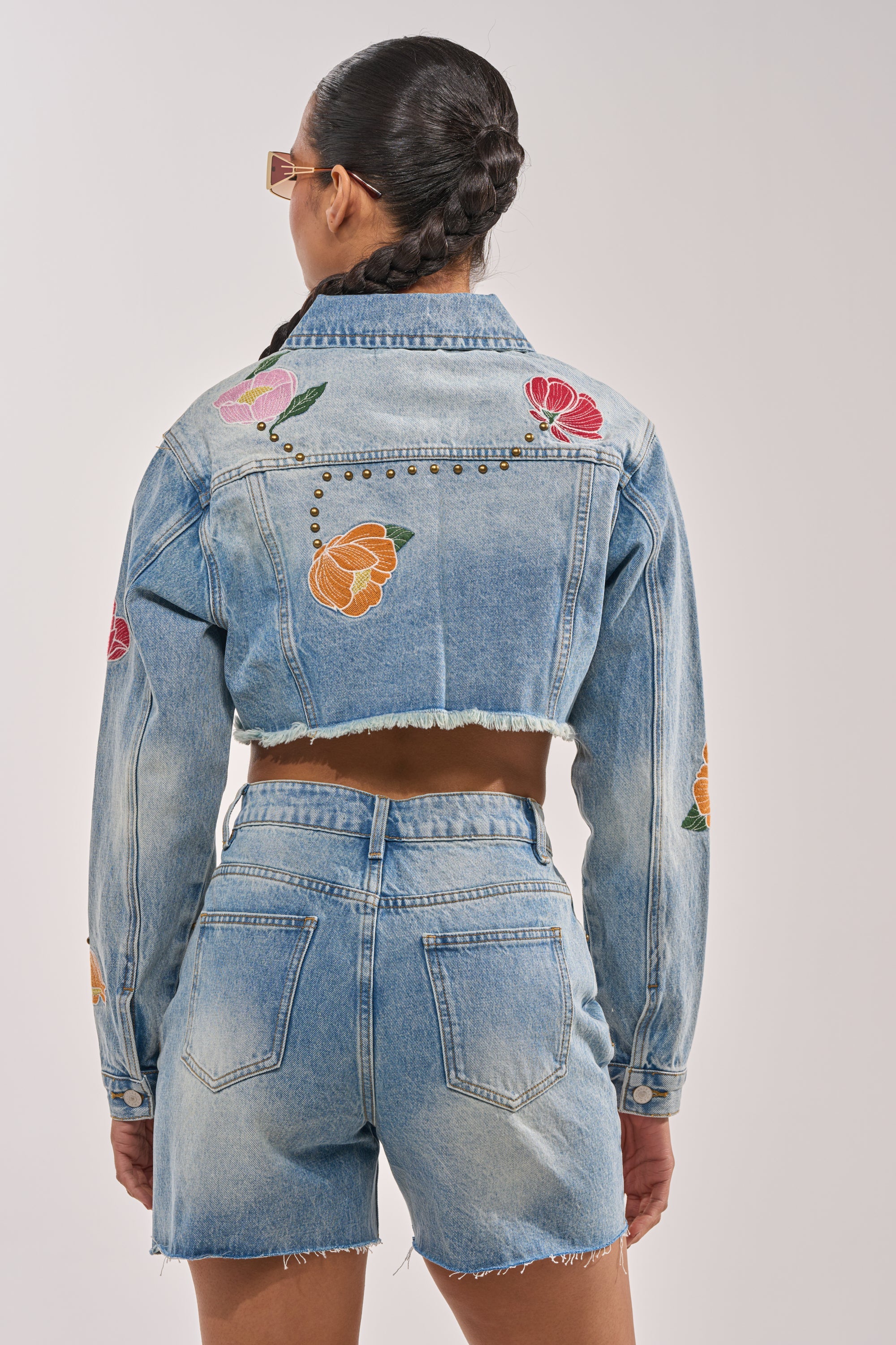 LOTTIE EMBROIDERED DENIM JACKET