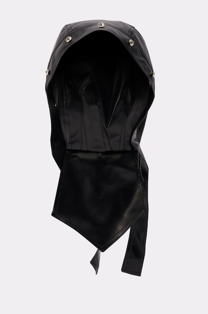 CASEY PU TIE SKULL CAP
