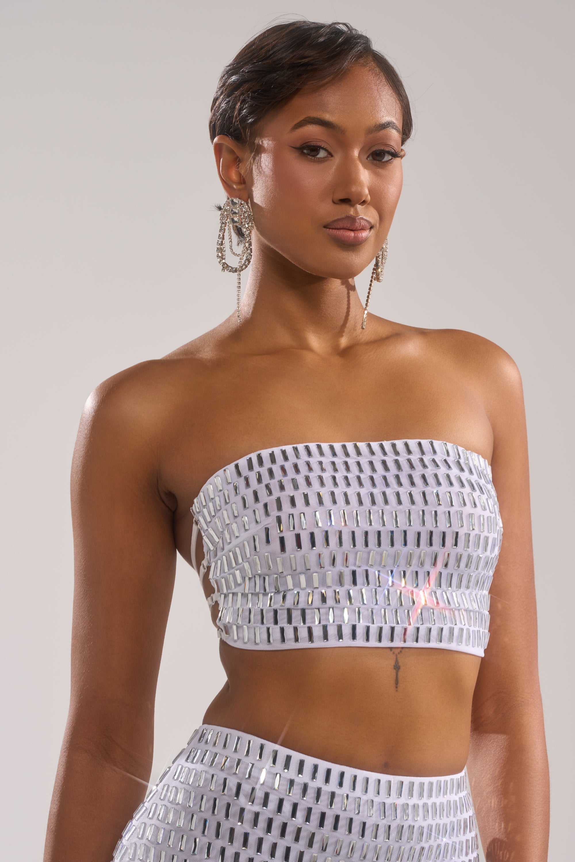 TALK ABOUT ME RHINESTONE BANDEAU