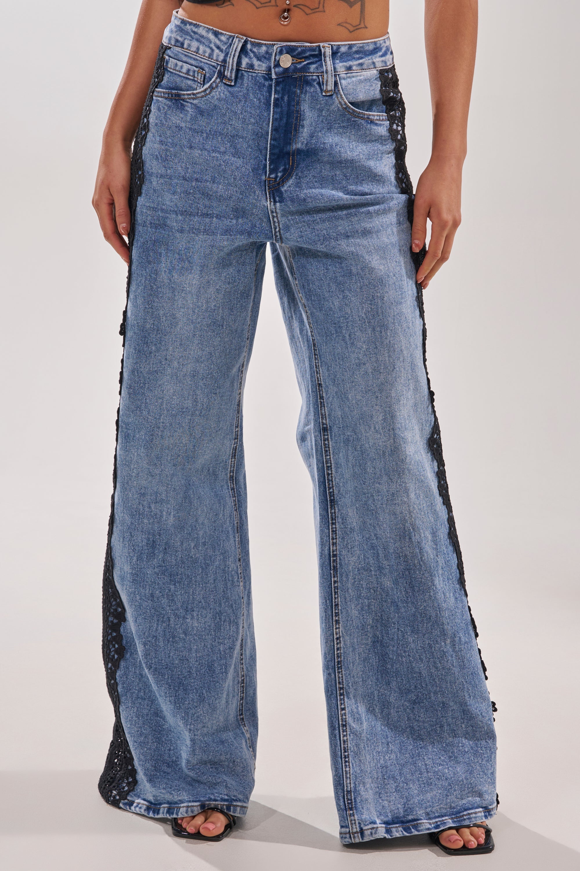 LOCKED IN LACE DENIM