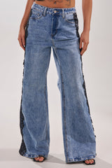 LOCKED IN LACE DENIM