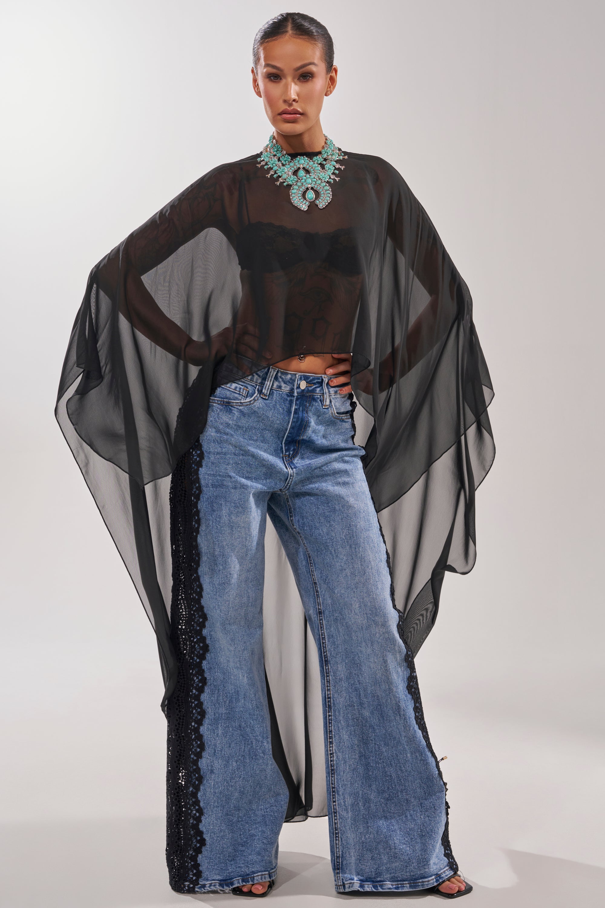 LOCKED IN LACE DENIM
